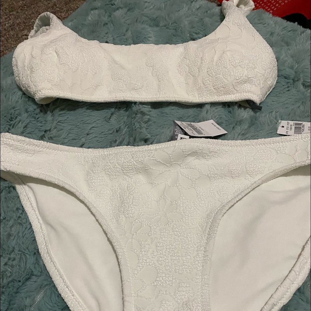 Aerie White lace bikini set